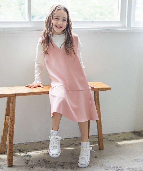 lulpini（ルルピー二）の「kids マーメイドジャンパースカート（ジャンパースカート・キッズ・ライトベージュ/サックスブルー/ピンク・S/M/L）」の7枚目の写真