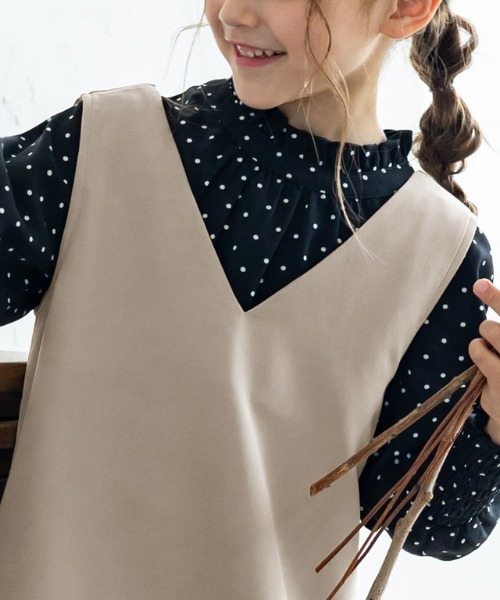 lulpini（ルルピー二）の「kids マーメイドジャンパースカート（ジャンパースカート・キッズ・ライトベージュ/サックスブルー/ピンク・S/M/L）」の12枚目の写真