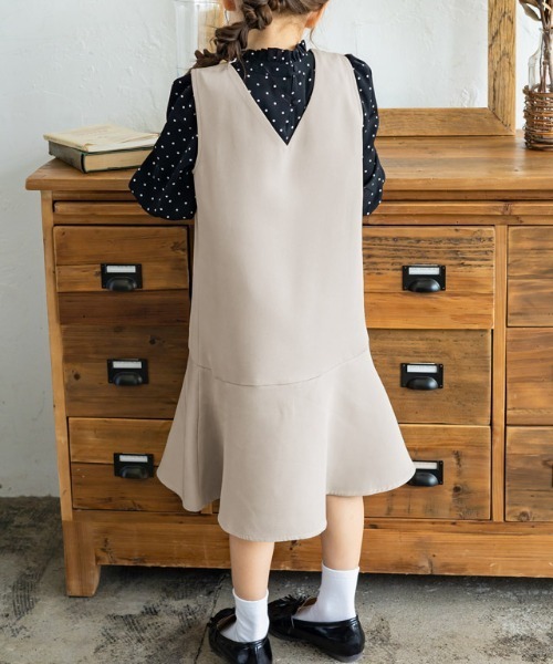 lulpini（ルルピー二）の「kids マーメイドジャンパースカート（ジャンパースカート・キッズ・ライトベージュ/サックスブルー/ピンク・S/M/L）」の19枚目の写真