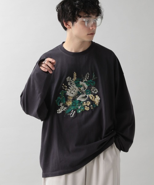 RAGEBLUE（レイジブルー）の「フラワー刺繍ロンT（Tシャツ/カットソー・メンズ・ホワイト/その他19・MEDIUM/LARGE）」の2枚目の写真