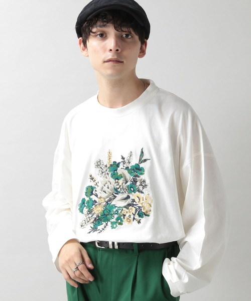 RAGEBLUE（レイジブルー）の「フラワー刺繍ロンT（Tシャツ/カットソー・メンズ・ホワイト/その他19・MEDIUM/LARGE）」の5枚目の写真