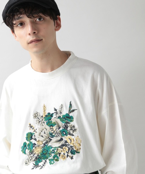 RAGEBLUE（レイジブルー）の「フラワー刺繍ロンT（Tシャツ/カットソー・メンズ・ホワイト/その他19・MEDIUM/LARGE）」の6枚目の写真