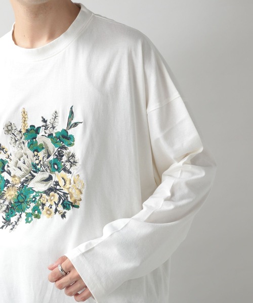 RAGEBLUE（レイジブルー）の「フラワー刺繍ロンT（Tシャツ/カットソー・メンズ・ホワイト/その他19・MEDIUM/LARGE）」の15枚目の写真