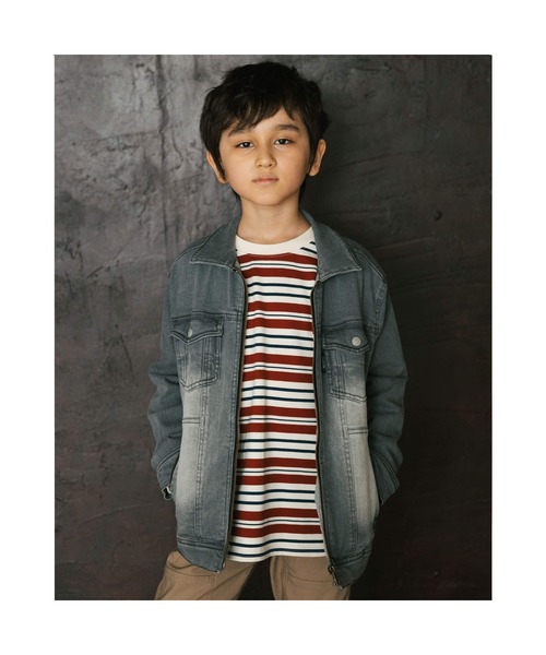 WASK/ジップアップGジャンライトオンスデニム(100~160cm)