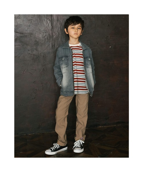 WASK/ジップアップGジャンライトオンスデニム(100~160cm)