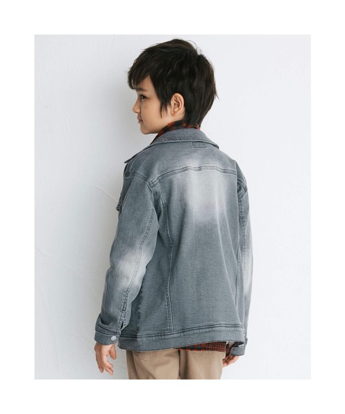 WASK/ジップアップGジャンライトオンスデニム(100~160cm)