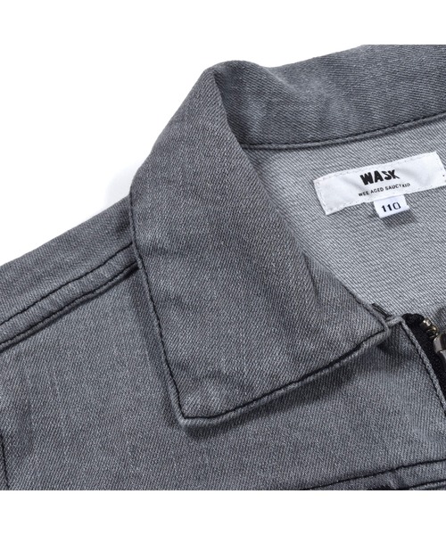 WASK/ジップアップGジャンライトオンスデニム(100~160cm)