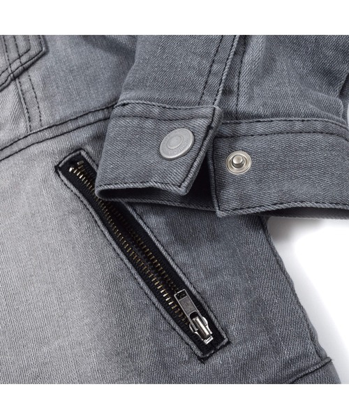 WASK/ジップアップGジャンライトオンスデニム(100~160cm)