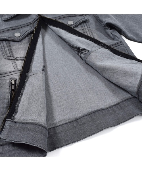 WASK/ジップアップGジャンライトオンスデニム(100~160cm)