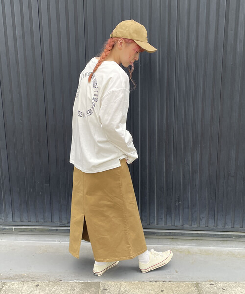 Purple&Yellow(パープルアンドイエロー)の「ストレッチツイル マーメイドスカート(スカート・レディース・カーキ/キャメル・SMALL/MEDIUM)」の8枚目の写真