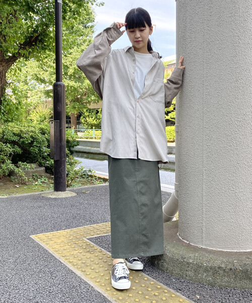 Purple&Yellow(パープルアンドイエロー)の「ストレッチツイル マーメイドスカート(スカート・レディース・カーキ/キャメル・SMALL/MEDIUM)」の13枚目の写真