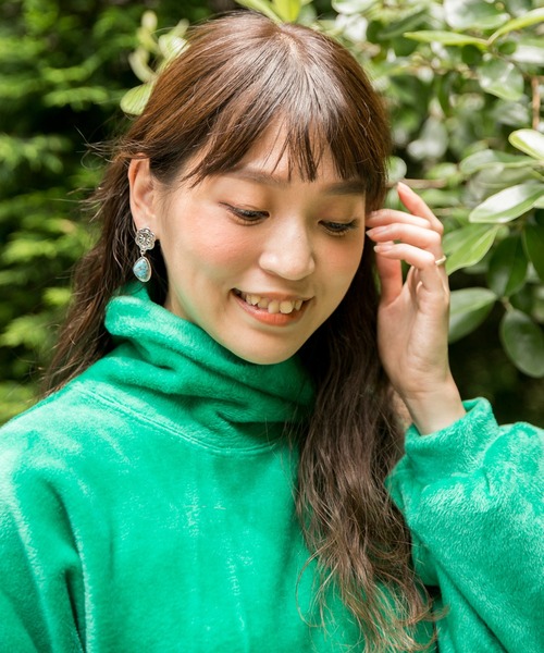 チャイハネ（チャイハネ）の「【チャイハネ】ターコイズブルーピアス（ピアス（両耳用）・レディース・その他1/その他2/その他3/その他4/その他5/その他6・FREE）」の9枚目の写真