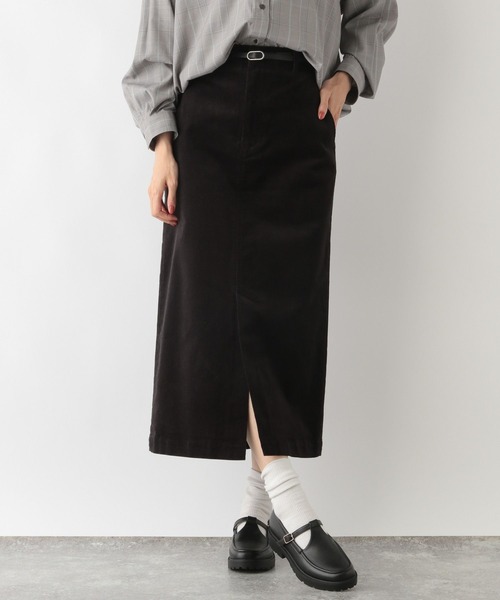 GLOBAL WORK(グローバルワーク)の「コーデュロイストレッチスカート/268966(スカート・レディース・スミクロ/モカ/グレイッシュベージュ/ダークグリーン/ブルー/ダークオレンジ/グリーン系その他6/ライトグリーン・SMALL/MEDIUM/LARGE)」の10枚目の写真