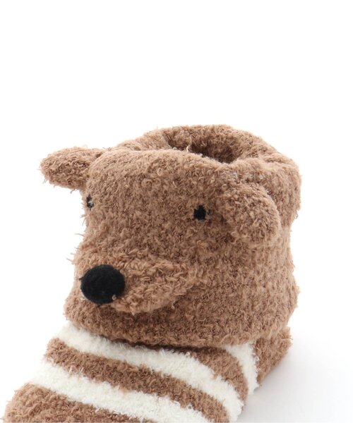 Ampersand(アンパサンド)の「ベビーワンちゃんマシュマロソックス(ベビーシューズ/ベビーソックス・キッズ・ブラウン/アイボリー・9/12)」の5枚目の写真