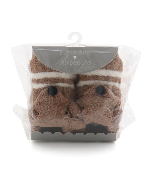 Ampersand(アンパサンド)の「ベビーワンちゃんマシュマロソックス(ベビーシューズ/ベビーソックス・キッズ・ブラウン/アイボリー・9/12)」の8枚目の写真