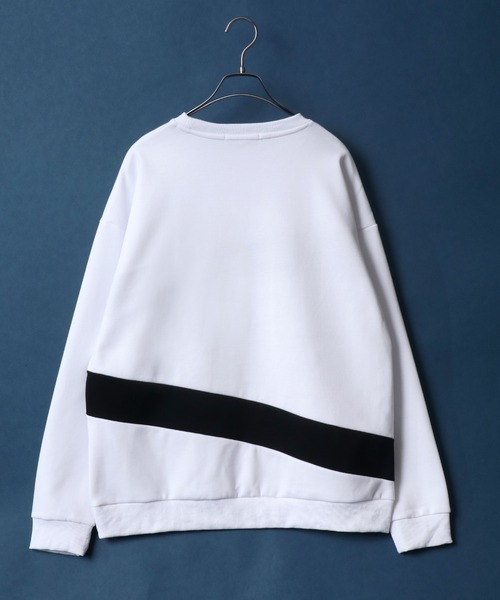 ANPAS（アンパス）の「Monotone Color Switching Design Oversized Sweatshirt/モノトーン切り替え オーバーサイズ トレーナー スウェット（スウェット・メンズ・ブラック系その他/ホワイト系その他2/ホワイト系その他/ブラック系その他2/ホワイト系その他3/ブラック系その他3・L/M）」の10枚目の写真