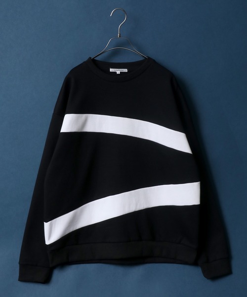 ANPAS（アンパス）の「Monotone Color Switching Design Oversized Sweatshirt/モノトーン切り替え オーバーサイズ トレーナー スウェット（スウェット・メンズ・ブラック系その他/ホワイト系その他2/ホワイト系その他/ブラック系その他2/ホワイト系その他3/ブラック系その他3・L/M）」の13枚目の写真