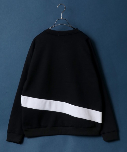 ANPAS（アンパス）の「Monotone Color Switching Design Oversized Sweatshirt/モノトーン切り替え オーバーサイズ トレーナー スウェット（スウェット・メンズ・ブラック系その他/ホワイト系その他2/ホワイト系その他/ブラック系その他2/ホワイト系その他3/ブラック系その他3・L/M）」の14枚目の写真