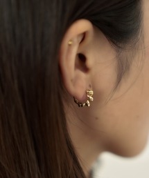 Geel | Geel/スモールロープ フープピアス【ワンタッチ】(ピアス（両耳用）)