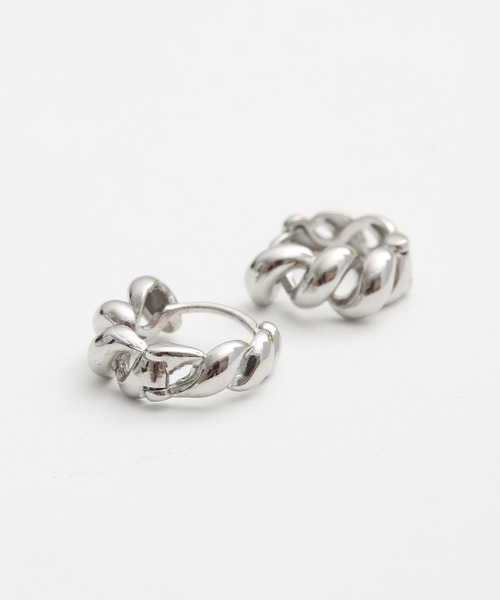Geel（ギール）の「Geel/スモールロープ フープピアス【ワンタッチ】（ピアス（両耳用）・レディース・シルバー/ゴールド・FREE）」の11枚目の写真