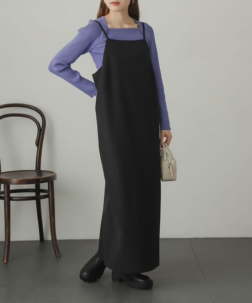 SENSE OF PLACE by URBAN RESEARCH（センスオブプレイスバイアーバンリサーチ）の「ストレートキャミワンピース（ワンピース・レディース・ブラック/グリーン/アイボリー・ONE）」の6枚目の写真