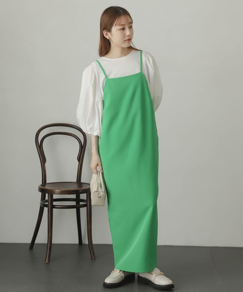 SENSE OF PLACE by URBAN RESEARCH（センスオブプレイスバイアーバンリサーチ）の「ストレートキャミワンピース（ワンピース・レディース・ブラック/グリーン/アイボリー・ONE）」の14枚目の写真