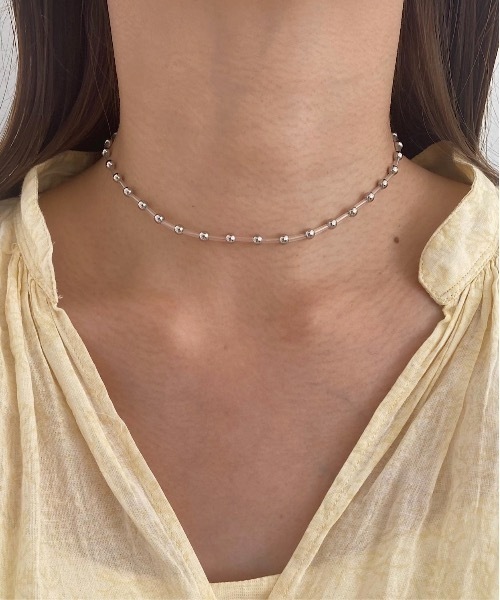 whim（ウィム）の「Abby-シンプルビーズネックレス-（ネックレス・レディース・シルバー/ゴールド・FREE）」の15枚目の写真