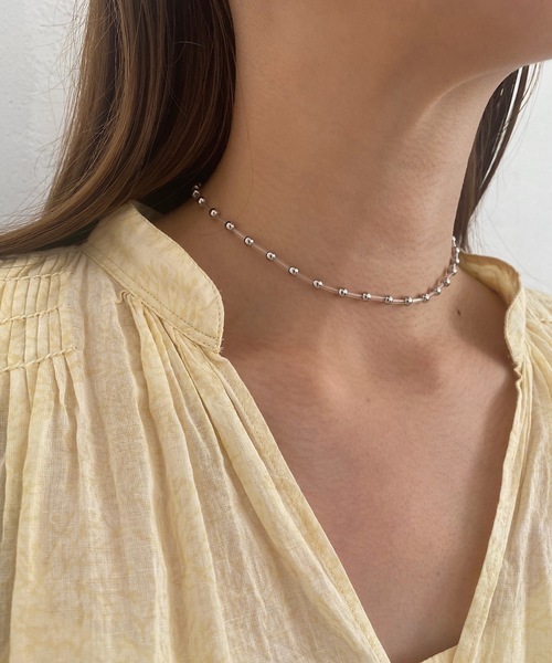 whim（ウィム）の「Abby-シンプルビーズネックレス-（ネックレス・レディース・シルバー/ゴールド・FREE）」の12枚目の写真