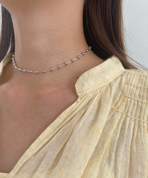 whim（ウィム）の「Abby-シンプルビーズネックレス-（ネックレス・レディース・シルバー/ゴールド・FREE）」の11枚目の写真