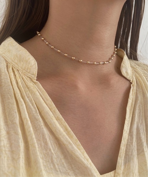 whim（ウィム）の「Abby-シンプルビーズネックレス-（ネックレス・レディース・シルバー/ゴールド・FREE）」の8枚目の写真
