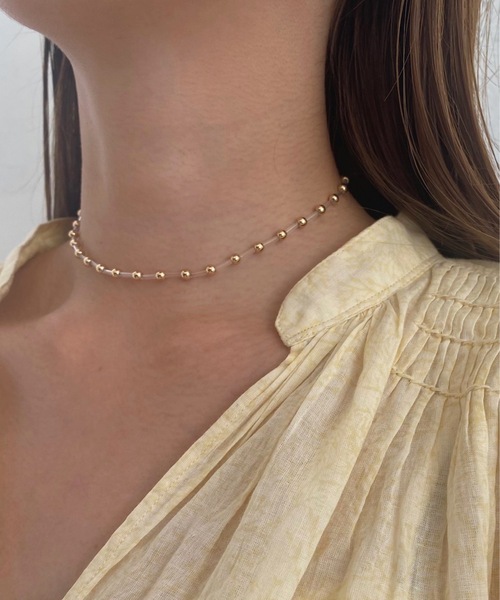 whim（ウィム）の「Abby-シンプルビーズネックレス-（ネックレス・レディース・シルバー/ゴールド・FREE）」の6枚目の写真