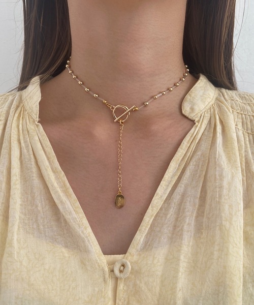 whim（ウィム）の「Abby-シンプルビーズネックレス-（ネックレス・レディース・シルバー/ゴールド・FREE）」の14枚目の写真