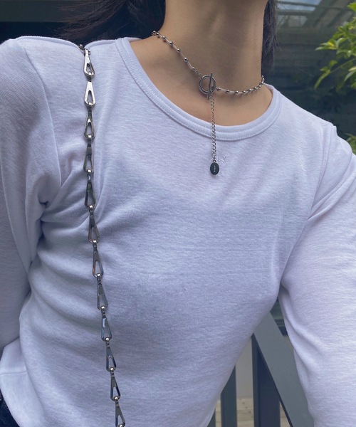 whim（ウィム）の「Abby-シンプルビーズネックレス-（ネックレス・レディース・シルバー/ゴールド・FREE）」の5枚目の写真