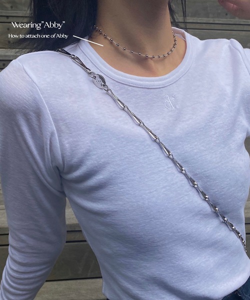 whim（ウィム）の「Abby-シンプルビーズネックレス-（ネックレス・レディース・シルバー/ゴールド・FREE）」の22枚目の写真