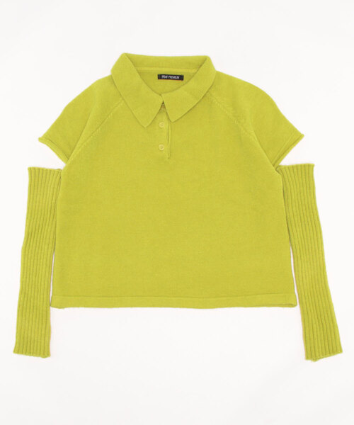 SpRay(スプレイ)の「アームウォーマー付きニットポロ(ニット/セーター・レディース・ブラック/ダークグリーン/ライトグリーン/アイボリー・FREE)」の20枚目の写真