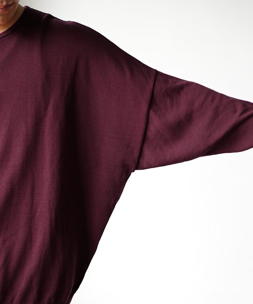 MinoriTY（マイノリティ）の「【入荷禁止】ニット オーバーサイズ ニット ドルマンスリーブ セーター コットンハイゲージ クルーネック 秋服 冬服（ニット/セーター・メンズ・ブラック/アッシュブラウン/アイボリー/マジェンタ/ラベンダー/グレイッシュベージュ・M/L/S）」の17枚目の写真