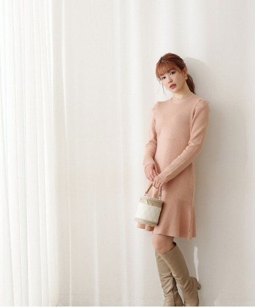 PROPORTION BODY DRESSING（プロポーションボディドレッシング）の「＜Ｅ＞ツイード調ミニマーメイドワンピース / 1212247001（ワンピース・レディース・グレー/オレンジ・SMALL/MEDIUM）」の4枚目の写真