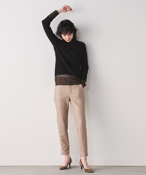 la.f…（ラエフ）の「【WEB別注】ムレないECOストレッチレザーパンツ≪洗濯機で洗える≫（その他パンツ・レディース・ブラック/ベージュ・11号/9号/7号）」の21枚目の写真