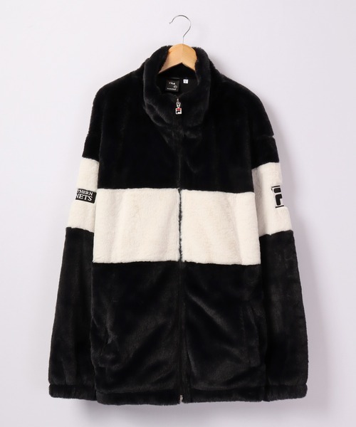 FILA（フィラ）の「FILA フェイクファー フルジップアップ ファージャケット（ブルゾン・メンズ・ベージュ/ブラック・XL/L/M）」の3枚目の写真