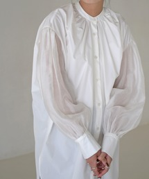 Marient | シアースリーブギャザーBL/シャツ(シャツ/ブラウス)