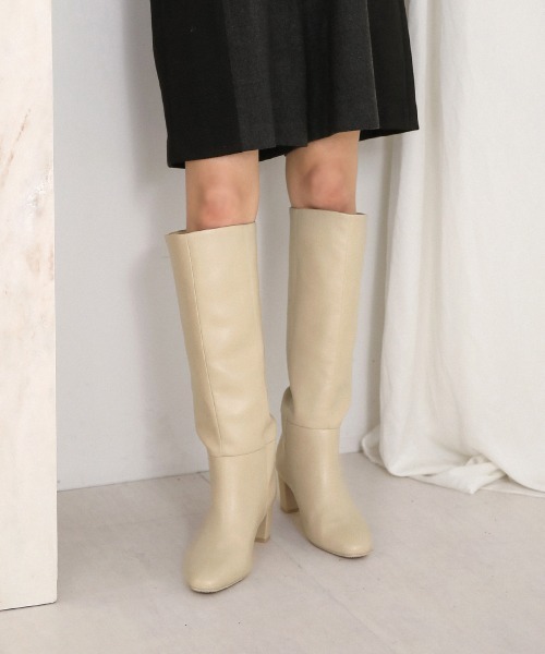 Bou Jeloud（ブージュルード）の「ルーズロングブーツ（ブーツ・レディース・ブラック/ブラウン/アイボリー・M/L）」の4枚目の写真