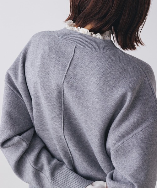 hunch（ハンチ）の「ロゴプリントニット（ニット/セーター・レディース・杢グレー/パープル/ネイビー/オレンジ・FREE）」の14枚目の写真