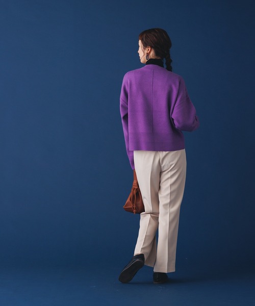 hunch（ハンチ）の「ロゴプリントニット（ニット/セーター・レディース・杢グレー/パープル/ネイビー/オレンジ・FREE）」の21枚目の写真