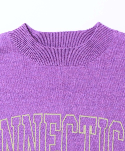 hunch（ハンチ）の「ロゴプリントニット（ニット/セーター・レディース・杢グレー/パープル/ネイビー/オレンジ・FREE）」の13枚目の写真