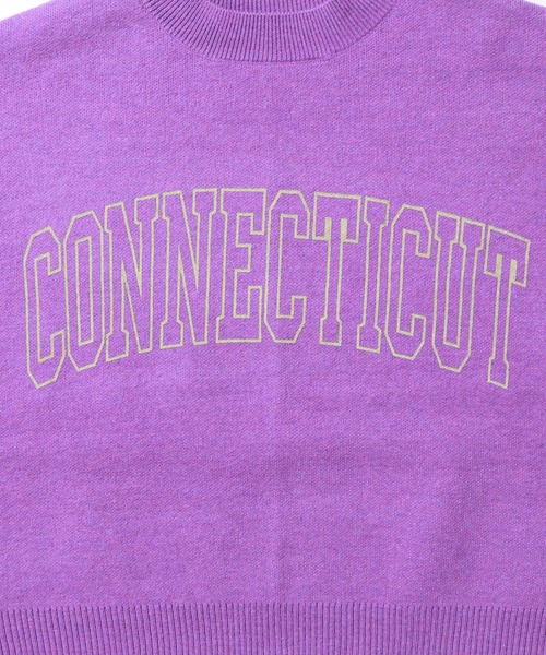 hunch（ハンチ）の「ロゴプリントニット（ニット/セーター・レディース・杢グレー/パープル/ネイビー/オレンジ・FREE）」の9枚目の写真