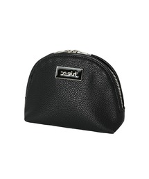 X-girl（エックスガール）の「FAUX LEATHER ROUND POUCH（ポーチ・レディース）」