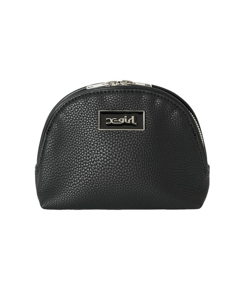 X-girl（エックスガール）の「FAUX LEATHER ROUND POUCH（ポーチ・レディース・ブラック/ホワイト/ベージュ・ONE SIZE）」の6枚目の写真