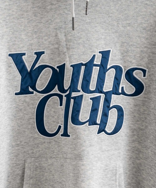 Ressaca（レサーカ）の「オーバーサイズ サテンロゴ刺繍スウェットプルオーバーパーカー（パーカー・メンズ・アッシュグレー/グレー/グリーン/ブラック/レッド/ブルー/ブラウン・L/M/XL）」の15枚目の写真