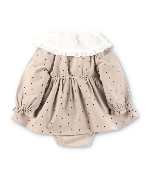 BRANSHES(ブランシェス)の「【ペア】衿つき長袖カバーオール(ロンパース・キッズ・ライトグリーン/ピンクベージュ・80/70)」の4枚目の写真