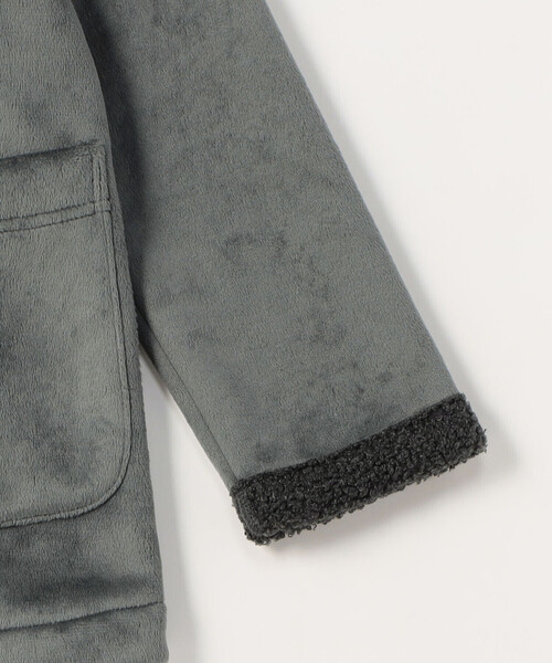 COMME CA ISM（コムサイズム）の「ジャージーフェイクムートンコート（M140～150・L150～160）（ムートンコート・キッズ・ベージュ/チャコール・MEDIUM/LARGE）」の10枚目の写真